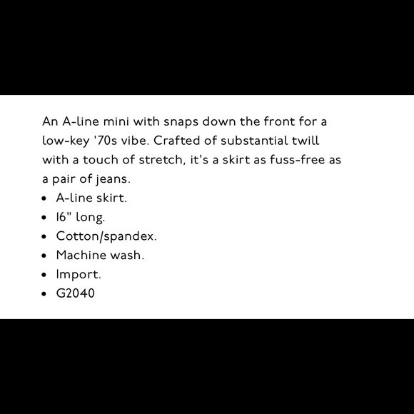 Madewell Metropolis Snap Skirt Sz 4 - Picture 10 of 11